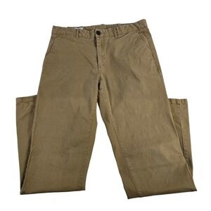 7 Diamonds Mens Tan Straight Fit Chinos Pants Size 33x34 Cotton Lycra